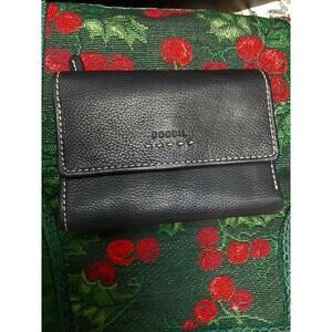 Fossil Bkack Leather Wallet Trifold